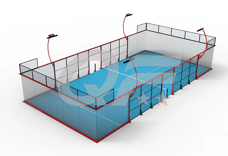 Special-Shaped Steel Pipe Panoramic Padel Court-PD14