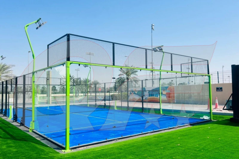 Padel Court Manufacturer – PD03 Complete Padel Court Solution with Glass and LED Lighting