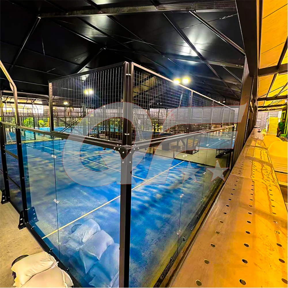 padel court featuring a high quality steel frame