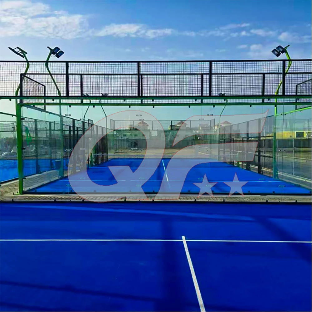 standard padel court size of 20m × 10m