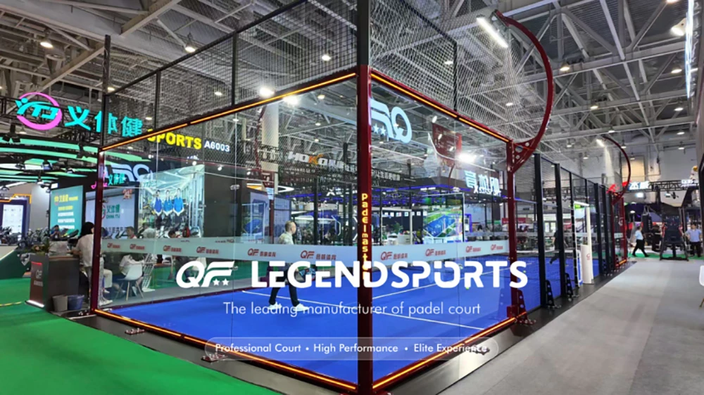 pd14 panoramic padel court side view