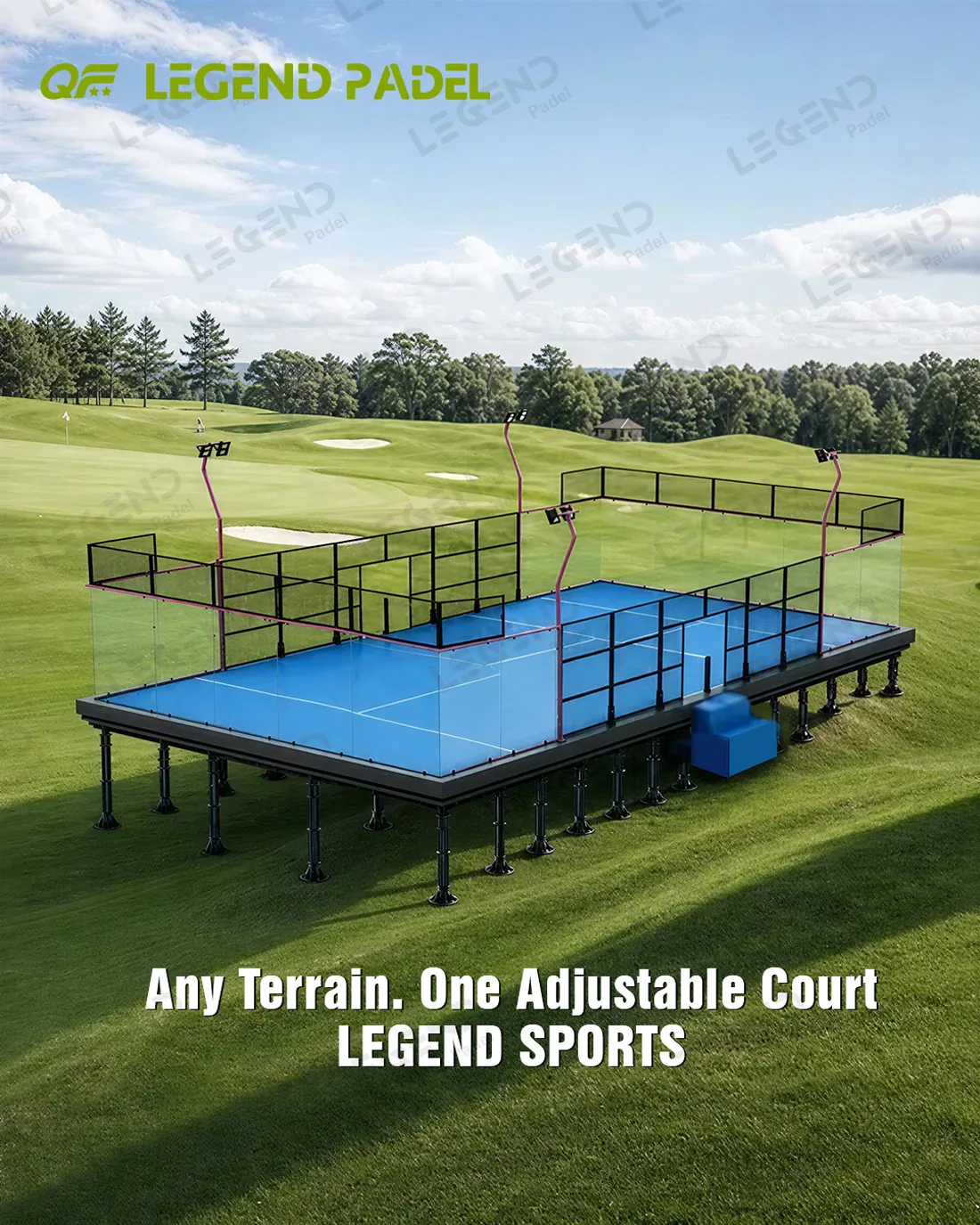 padel court modular foundation system