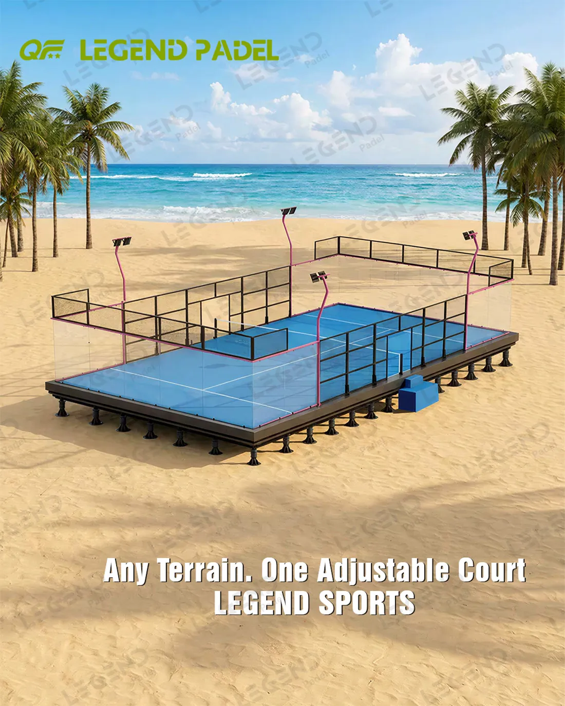 padel court modular foundation system