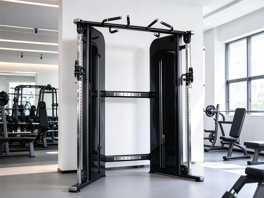Front view of the QF-G658 dual pulley towers
