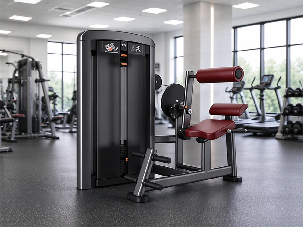 QF-G809 back extension in a commercial gym setting