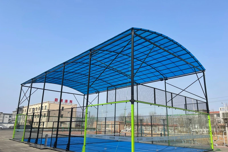 wind resistant padel court canopy
